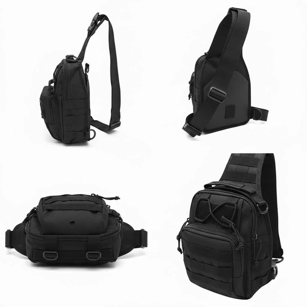 The Vault – Black Crossbody Bag