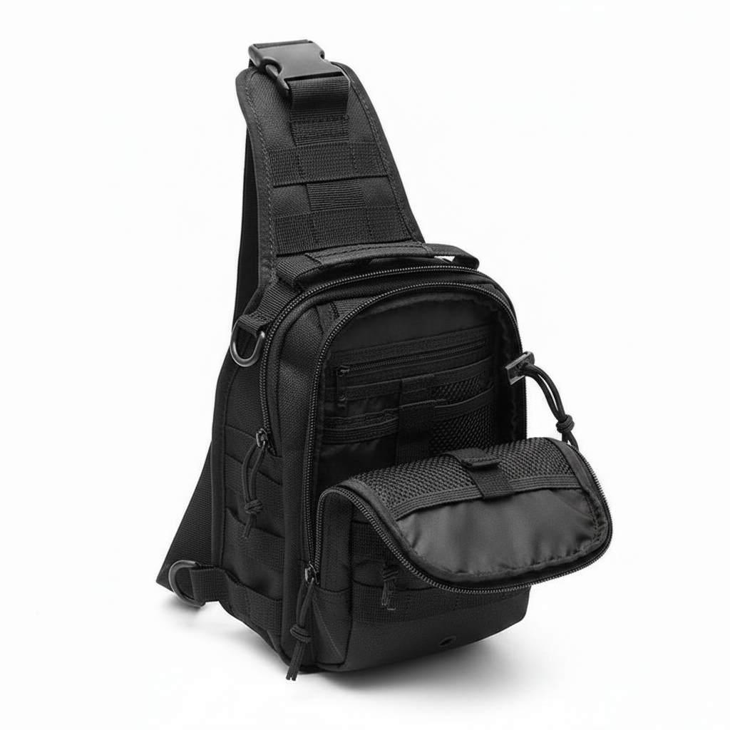 The Vault – Black Crossbody Bag
